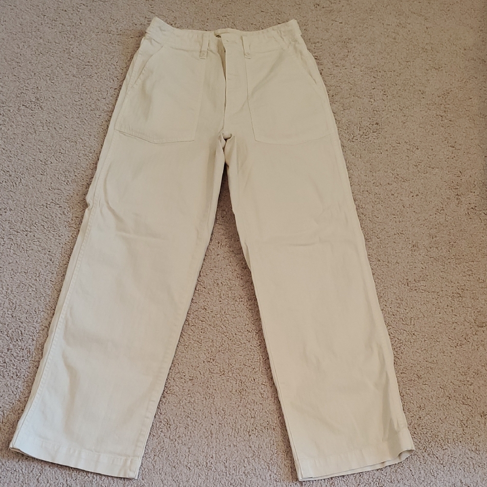 Madewekl Cream Workwear Straight-Leg Pants